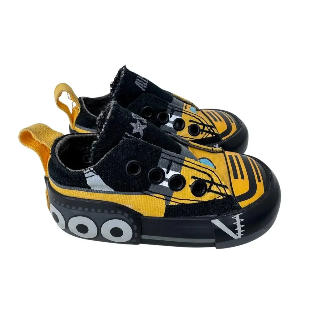 Converse All Star‎ Construction Truck Low Top Sneakers Toddler 3 Yellow Black